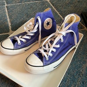 Purple Converse high tops